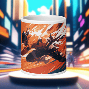 Action! Art White Glossy Mug #1 - Cloutropolis