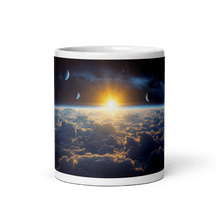 Load image into Gallery viewer, Cloud World Satellites White Glossy Mug - Cloutropolis