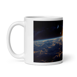 Cloud World Satellites White Glossy Mug - Cloutropolis