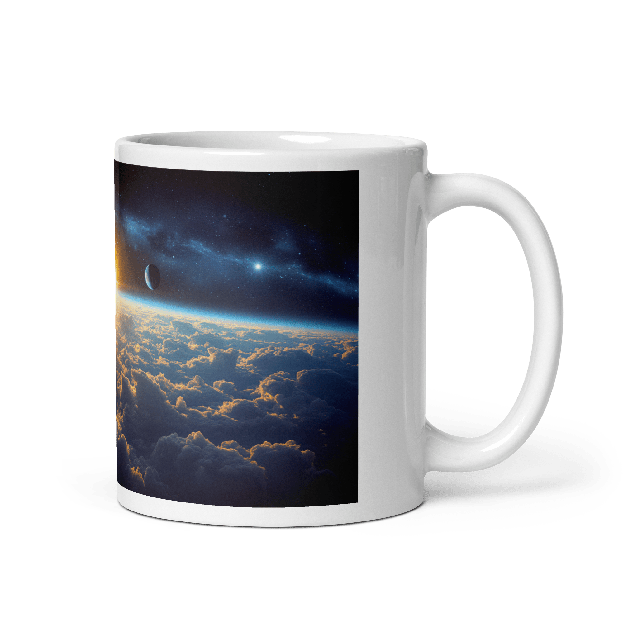 Cloud World Satellites White Glossy Mug - Cloutropolis
