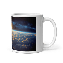 Load image into Gallery viewer, Cloud World Satellites White Glossy Mug - Cloutropolis