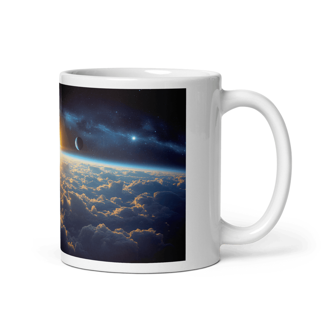 Cloud World Satellites White Glossy Mug - Cloutropolis