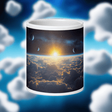 Load image into Gallery viewer, Cloud World Satellites White Glossy Mug - Cloutropolis