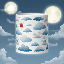 Load image into Gallery viewer, Cloudy Forecast White Glossy Mug - mug - Cloutropolis