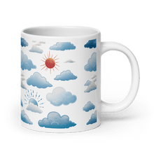 Load image into Gallery viewer, Cloudy Forecast White Glossy Mug - mug - Cloutropolis