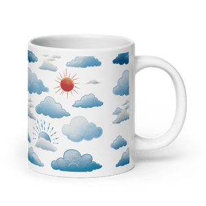 Cloudy Forecast White Glossy Mug - mug - Cloutropolis