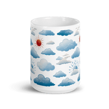 Load image into Gallery viewer, Cloudy Forecast White Glossy Mug - mug - Cloutropolis