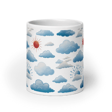 Load image into Gallery viewer, Cloudy Forecast White Glossy Mug - mug - Cloutropolis