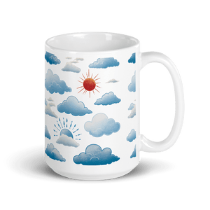 Cloudy Forecast White Glossy Mug - mug - Cloutropolis