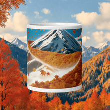 Load image into Gallery viewer, Fallen Leaves Mountain Pass White Glossy Mug - mug - Cloutropolis