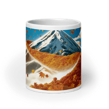 Load image into Gallery viewer, Fallen Leaves Mountain Pass White Glossy Mug - mug - Cloutropolis