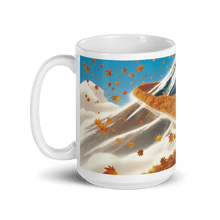 Load image into Gallery viewer, Fallen Leaves Mountain Pass White Glossy Mug - mug - Cloutropolis