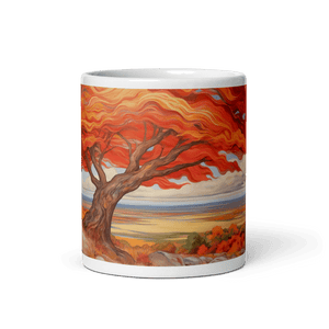 Flowing Fall White Glossy Mug - mug - Cloutropolis