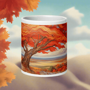 Flowing Fall White Glossy Mug - mug - Cloutropolis