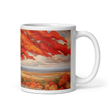 Load image into Gallery viewer, Flowing Fall White Glossy Mug - mug - Cloutropolis