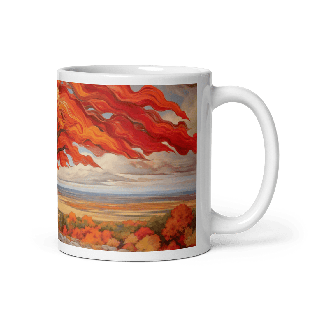 Flowing Fall White Glossy Mug - mug - Cloutropolis