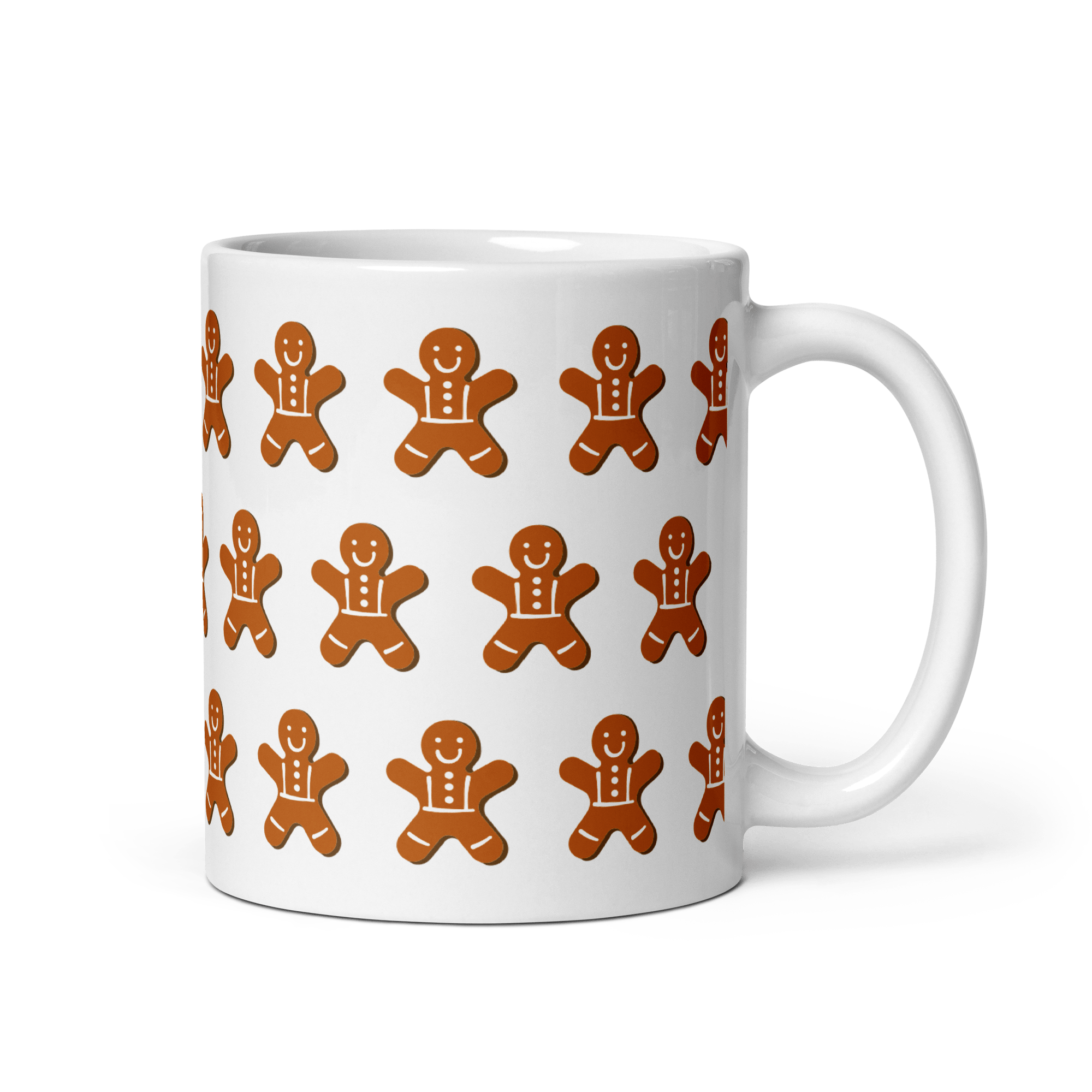 Gingerbread Man White Glossy Mug - Cloutropolis