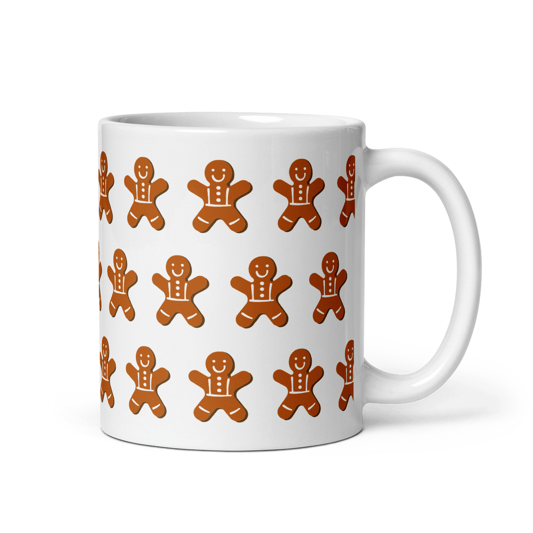 Gingerbread Man White Glossy Mug - Cloutropolis