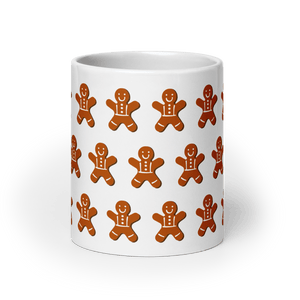 Gingerbread Man White Glossy Mug - Cloutropolis