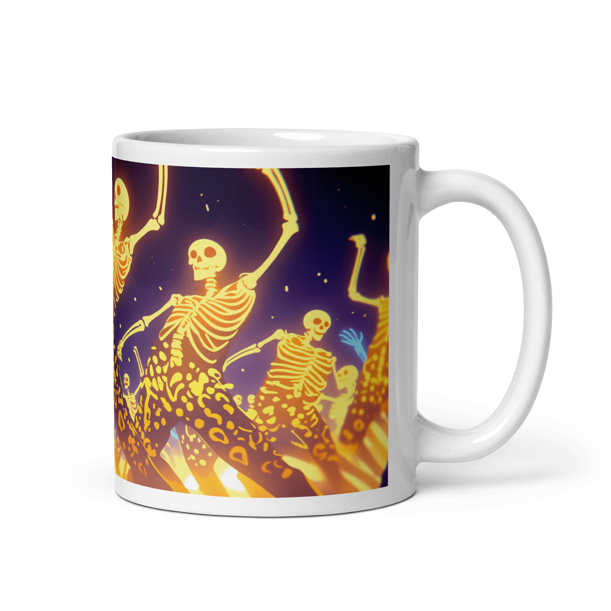 Happy Fete Halloween White Glossy Mug - mug - Cloutropolis