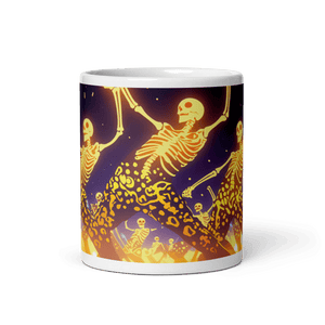 Happy Fete Halloween White Glossy Mug - mug - Cloutropolis