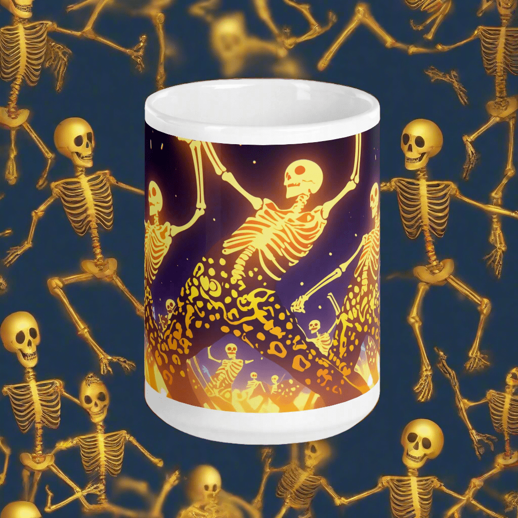 Happy Fete Halloween White Glossy Mug - mug - Cloutropolis