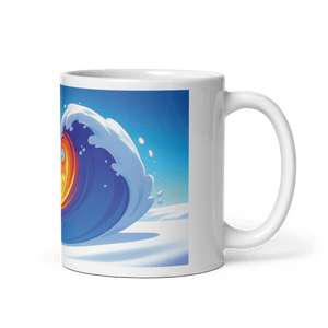 Heart Wave White Glossy Mug - Cups - Cloutropolis