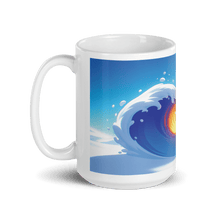 Load image into Gallery viewer, Heart Wave White Glossy Mug - Cups - Cloutropolis