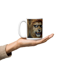 Load image into Gallery viewer, Lion White Glossy Mug - MUG - Cloutropolis