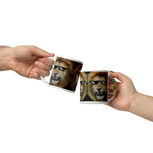 Load image into Gallery viewer, Lion White Glossy Mug - MUG - Cloutropolis
