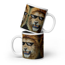 Load image into Gallery viewer, Lion White Glossy Mug - MUG - Cloutropolis