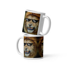 Load image into Gallery viewer, Lion White Glossy Mug - MUG - Cloutropolis
