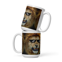 Load image into Gallery viewer, Lion White Glossy Mug - MUG - Cloutropolis