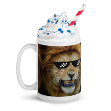 Load image into Gallery viewer, Lion White Glossy Mug - MUG - Cloutropolis
