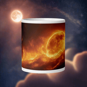 Lunar Heat White Glossy Mug - mug - Cloutropolis