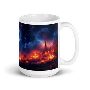 Moon Art: Another Halloween White Glossy Mug - mug - Cloutropolis