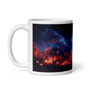 Moon Art: Another Halloween White Glossy Mug - mug - Cloutropolis