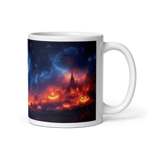 Moon Art: Another Halloween White Glossy Mug - mug - Cloutropolis