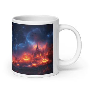 Moon Art: Another Halloween White Glossy Mug - mug - Cloutropolis