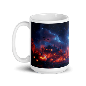 Moon Art: Another Halloween White Glossy Mug - mug - Cloutropolis