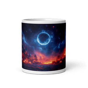 Moon Art: Another Halloween White Glossy Mug - mug - Cloutropolis