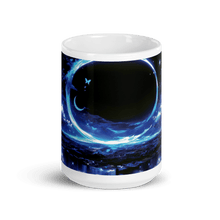 Load image into Gallery viewer, Moon Art: Shadow Crescent White Glossy Mug - mug - Cloutropolis