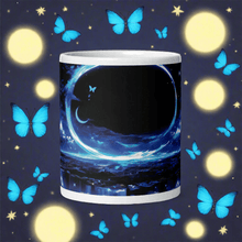 Load image into Gallery viewer, Moon Art: Shadow Crescent White Glossy Mug - mug - Cloutropolis