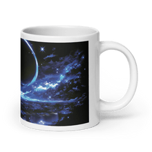 Load image into Gallery viewer, Moon Art: Shadow Crescent White Glossy Mug - mug - Cloutropolis