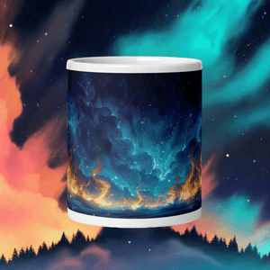 Night of Fire White Glossy Mug - mug - Cloutropolis