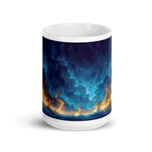 Load image into Gallery viewer, Night of Fire White Glossy Mug - mug - Cloutropolis