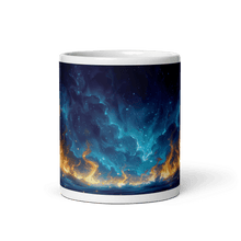 Load image into Gallery viewer, Night of Fire White Glossy Mug - mug - Cloutropolis