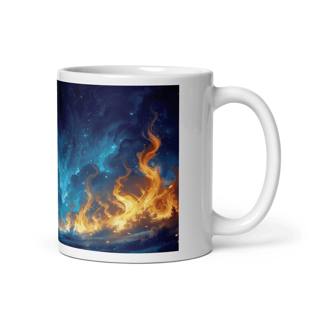 Night of Fire White Glossy Mug - mug - Cloutropolis