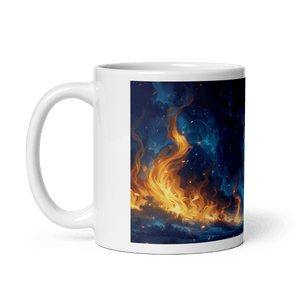 Night of Fire White Glossy Mug - mug - Cloutropolis