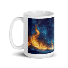 Load image into Gallery viewer, Night of Fire White Glossy Mug - mug - Cloutropolis